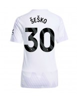 Manchester United Benjamin Sesko #30 Venkovní Dres pro Dámské 2025-26 Krátký Rukáv Manchester United Benjamin Sesko #30 Venkovní Dres pro Dámské 2025-26 Krátký Rukáv